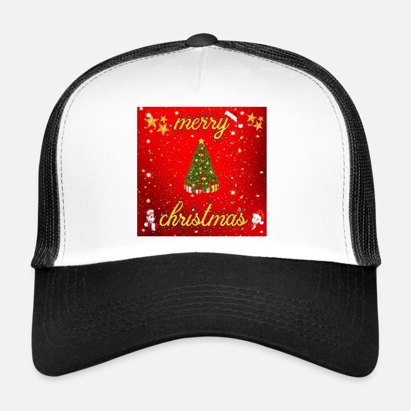Joyeux Noël version 2 - Casquette trucker  - blanc/noir