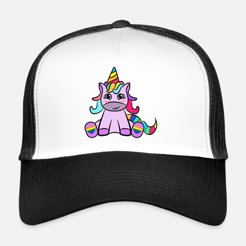 Einhorn Herz Regenbogen Menschenrechte Lgbt Trucker Cap