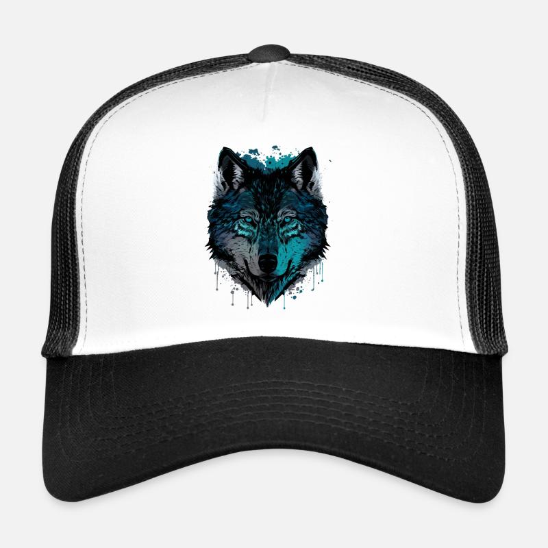 Un dessin de loup comme fabuleux cadeau de Noël Casquette trucker 