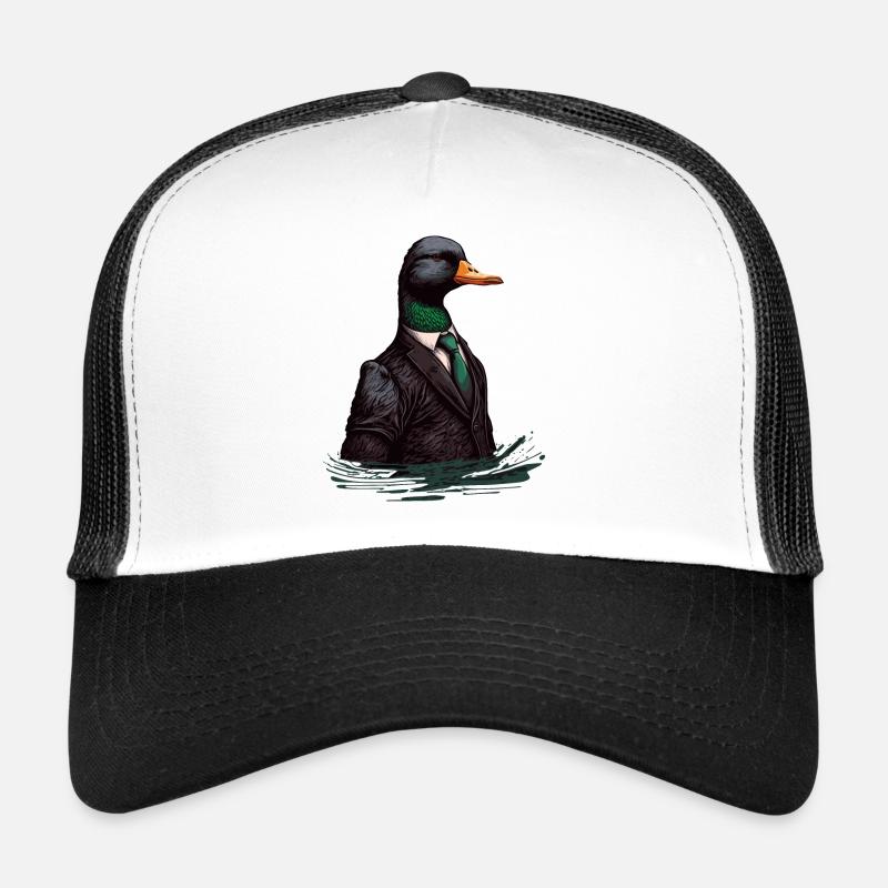 Duck in feather Suit Trucker Cap
