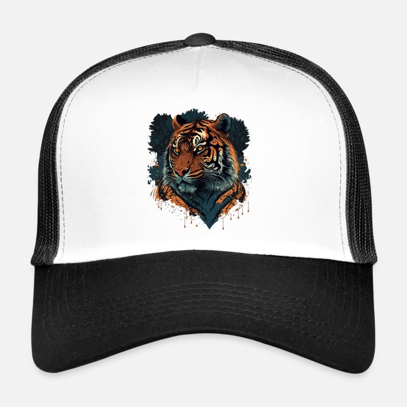 Flaches Tiger-Design Trucker Cap