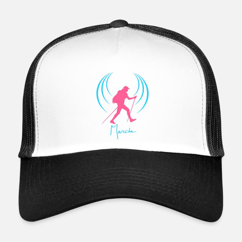 Marche - Casquette trucker - blanc/noir