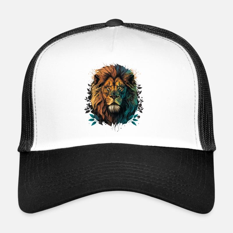 African Lion - Trucker Cap - white/black