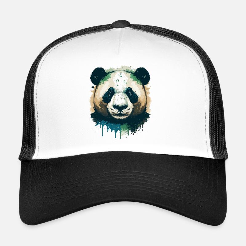Panda Ink Illustration Trucker Cap