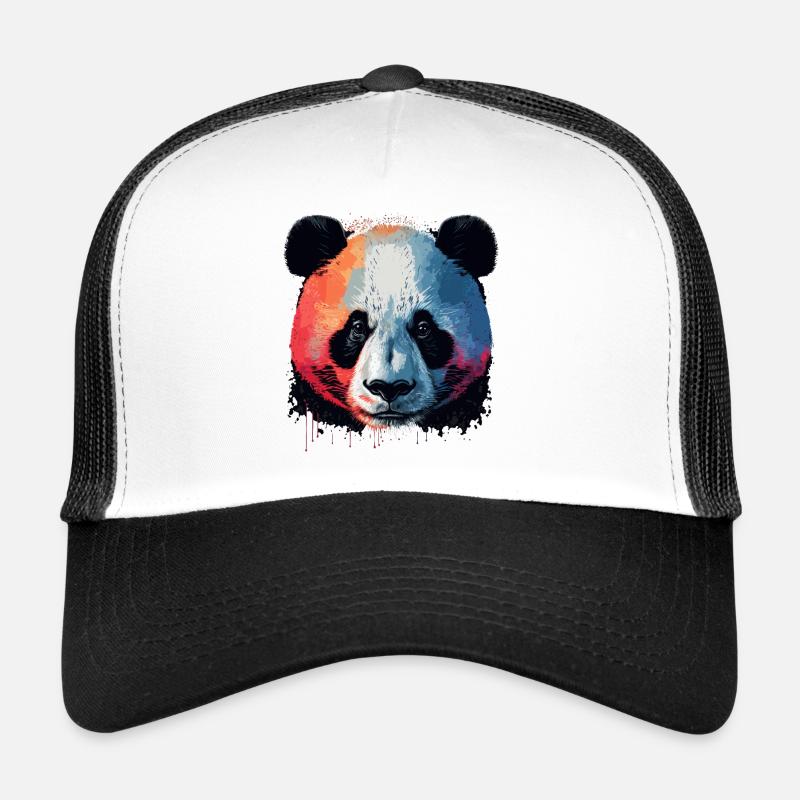 France Flag Panda Trucker Cap