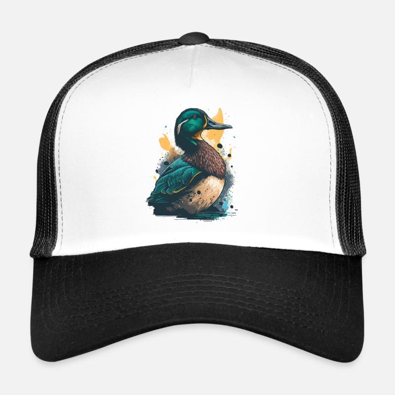 Œuvre d’art d’un canard Casquette trucker 