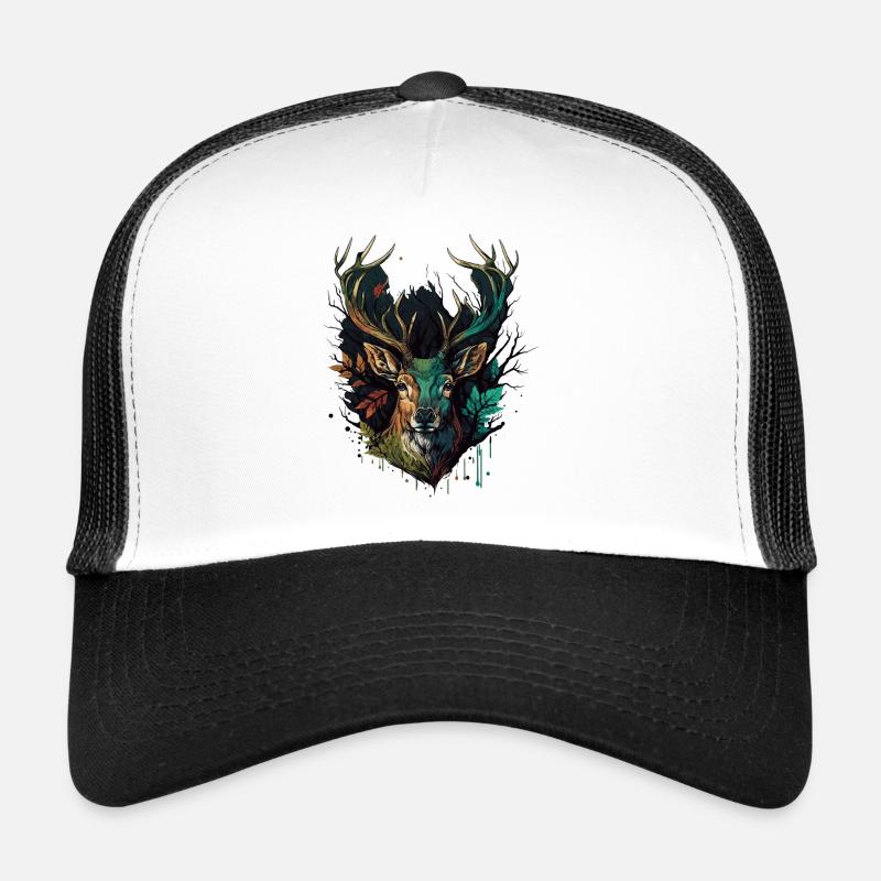 Geweih Liebhaber - Trucker Cap - Weiß/Schwarz