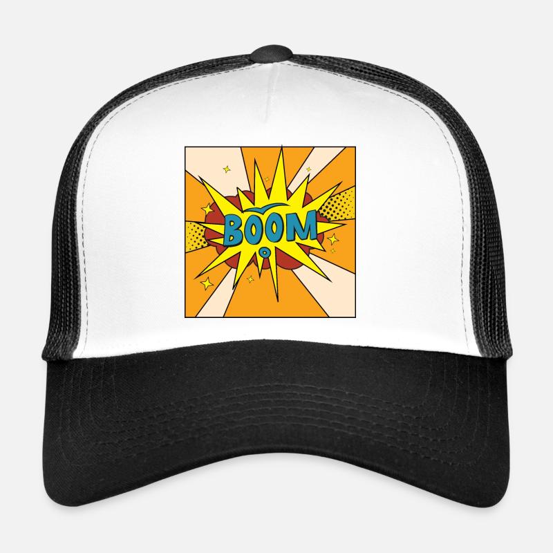 Boom Comic Explosion Style - Casquette trucker  - blanc/noir