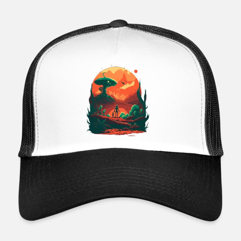 weird alien Trucker Cap