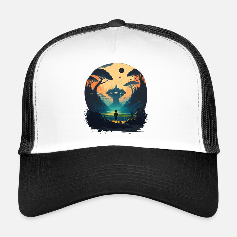 Espace extraterrestre vert Casquette trucker 