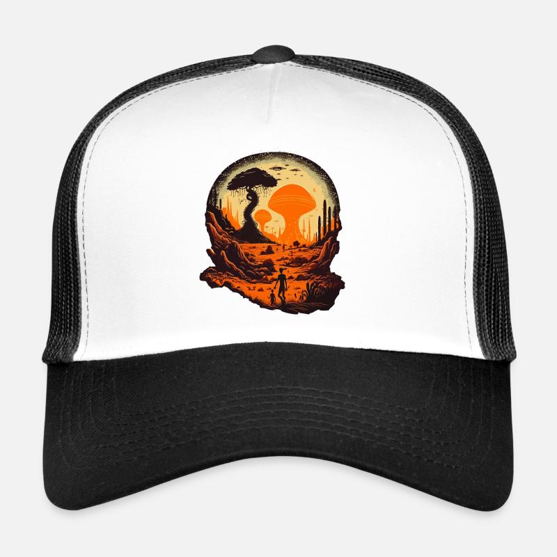 Monde extraterrestre étrange Casquette trucker 