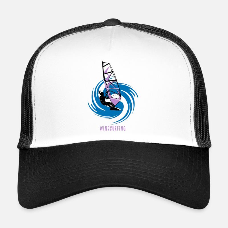 windsurfing - Trucker Cap - white/black