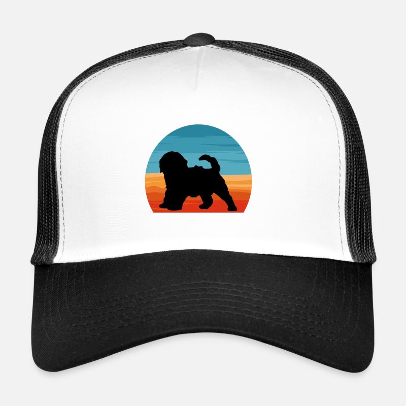 Cockapoo Dog Lover Silhouette Vintage Sunset Casquette trucker 