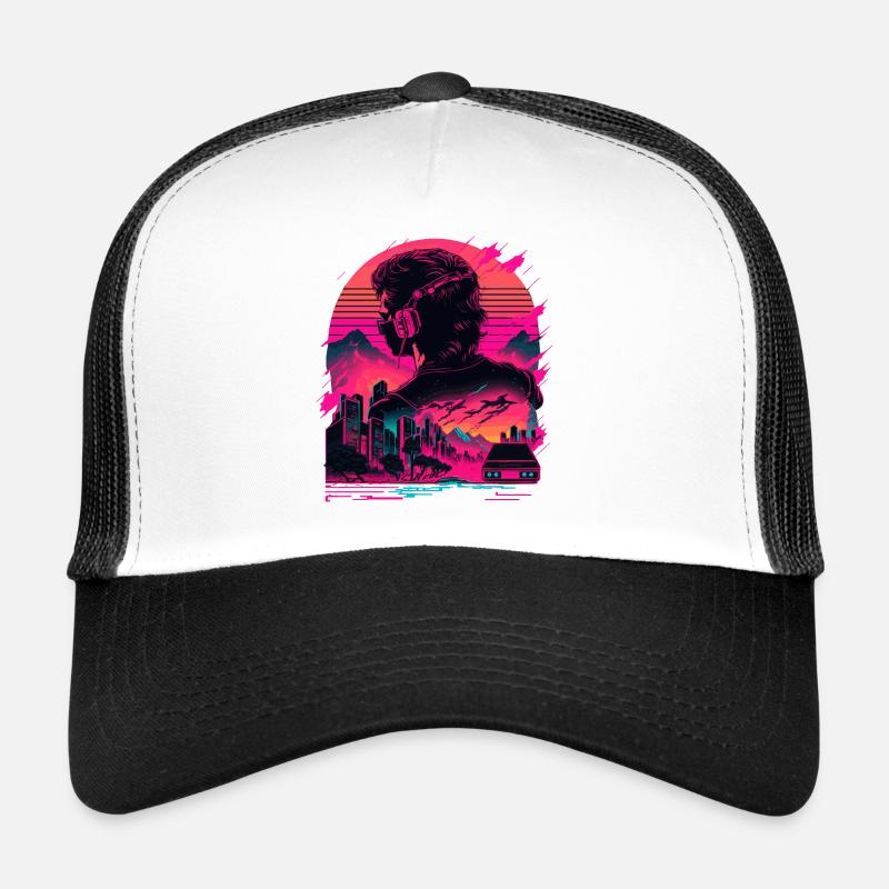 Espace Synthwave Casquette trucker 