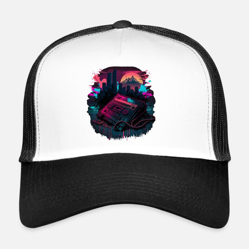 Vaperwave Cassette Trucker Cap