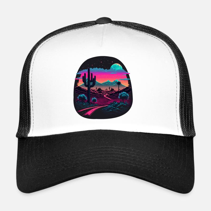 Retro Landschaft Trucker Cap