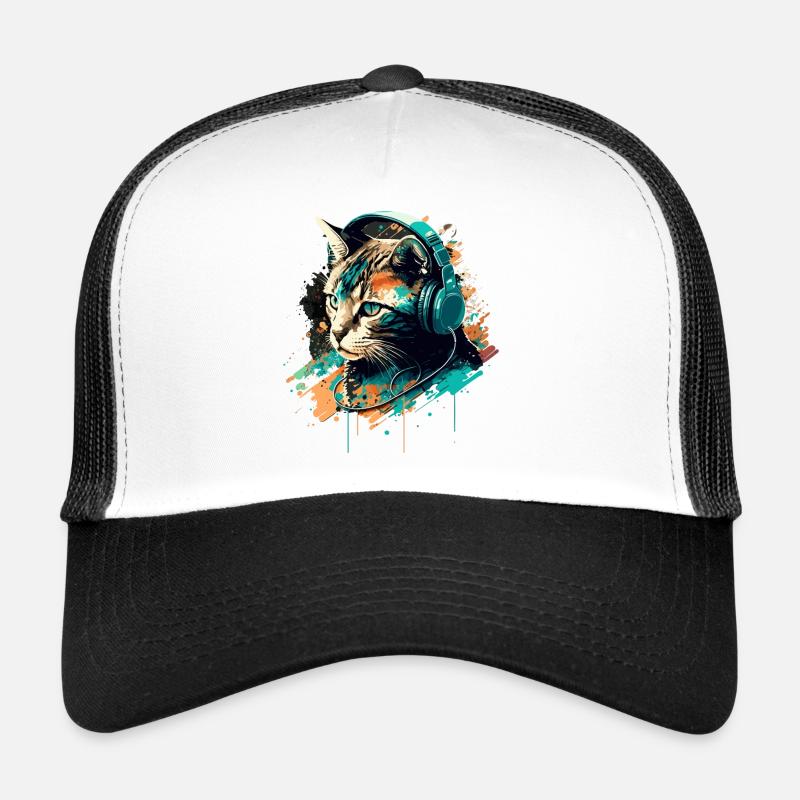 Katzenfelsen - Trucker Cap - Weiß/Schwarz