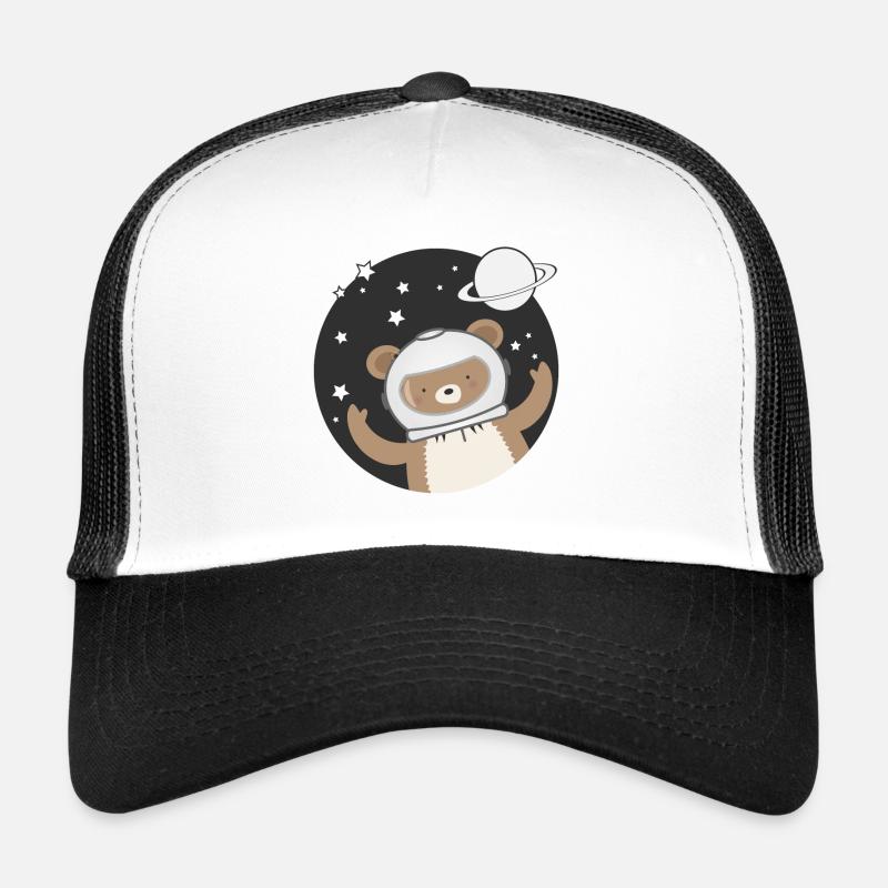 cute astronaut bear in comic style Trucker Cap