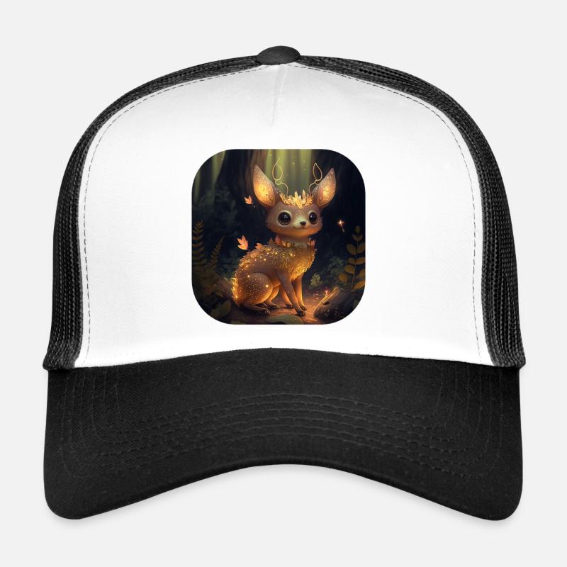 Fauve doré doux et magique dans la forêt Casquette trucker 