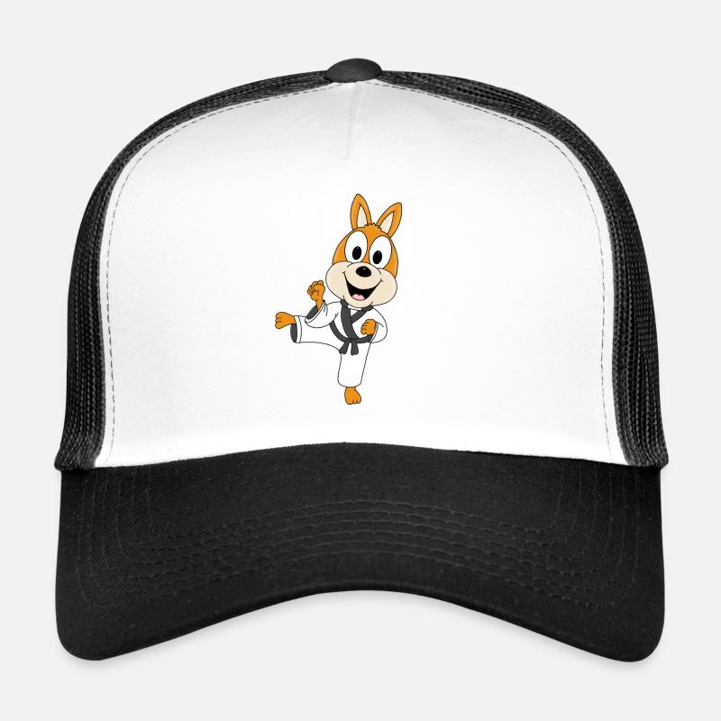 KARATE - JUDO - KÄNGURU - SELBSTVERTEIDIGUNG - Trucker Cap - Weiß/Schwarz