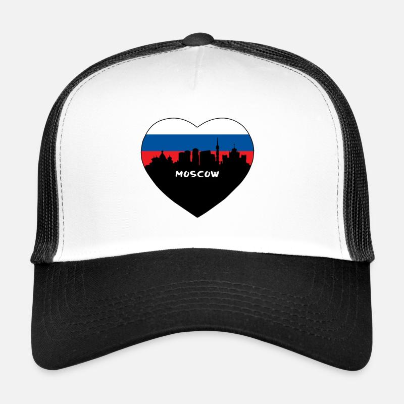 Moscou Russie Drapeau Skyline Voyage Souvenir Casquette trucker 