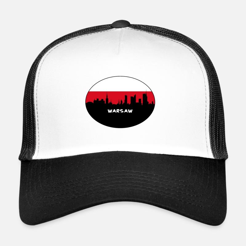 Varsovie Pologne Flag Skyline Silhouette Voyage Casquette trucker 