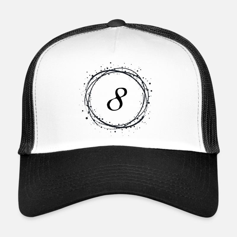 8 - Casquette trucker  - blanc/noir