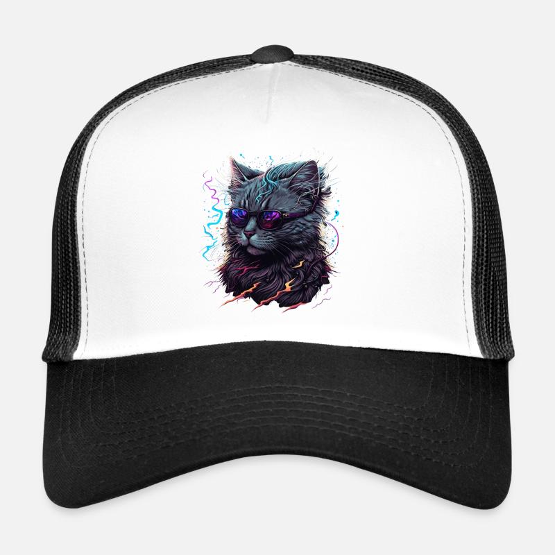 Futuristische Katze Trucker Cap