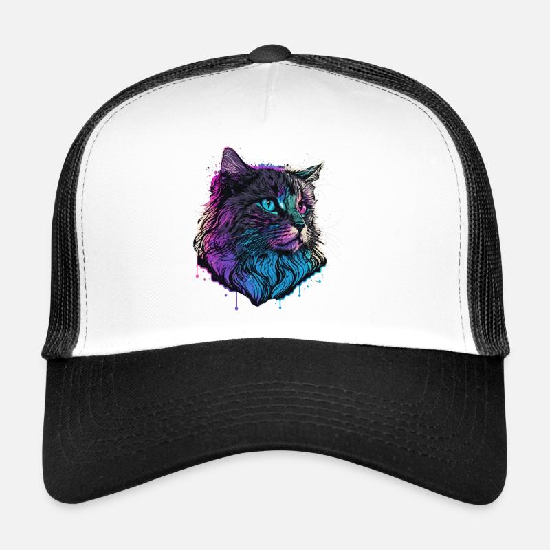 Vaper Cat Illustration Trucker Cap