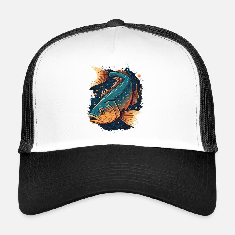 Fish Painting Trucker Cap
