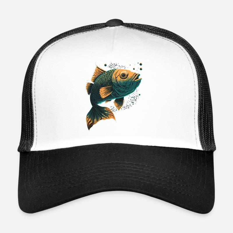 Fischfächer Illustration Trucker Cap