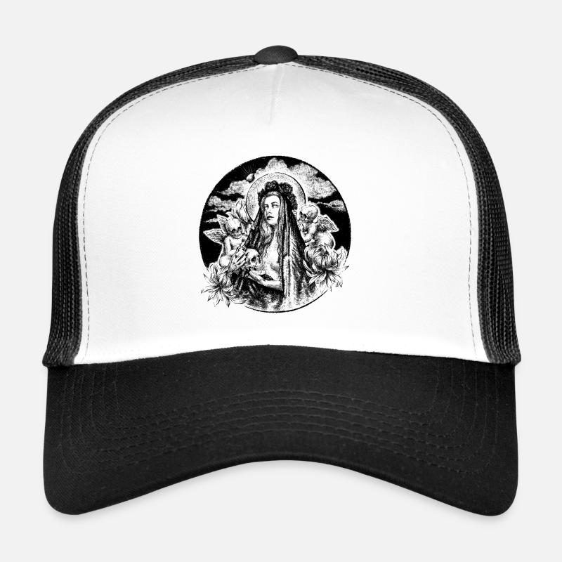 Schwarze Madonna mit Cherubim Trucker Cap