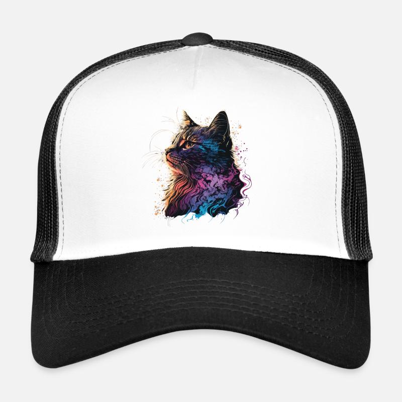 Cooles Kätzchen - Trucker Cap - Weiß/Schwarz