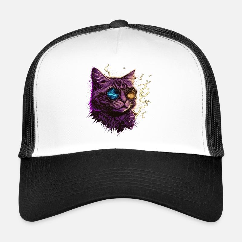 Illustration du chat tonnerre Casquette trucker 
