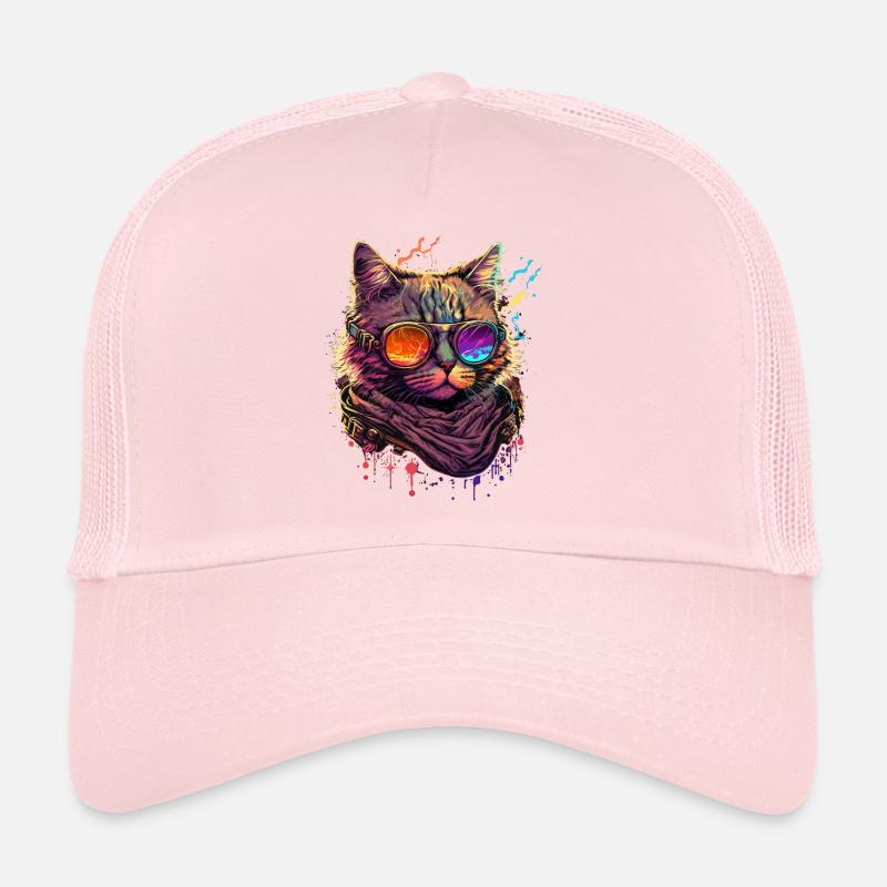 Vaper Wave Cat Trucker Cap