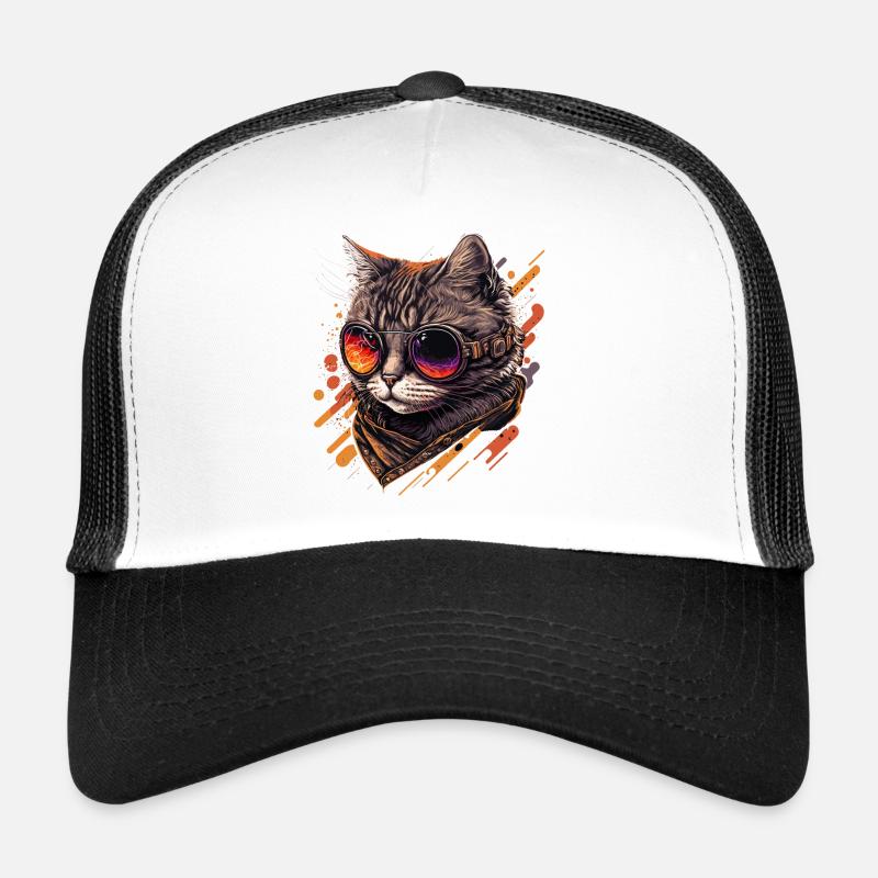 Chat Vintagepunk Casquette trucker 