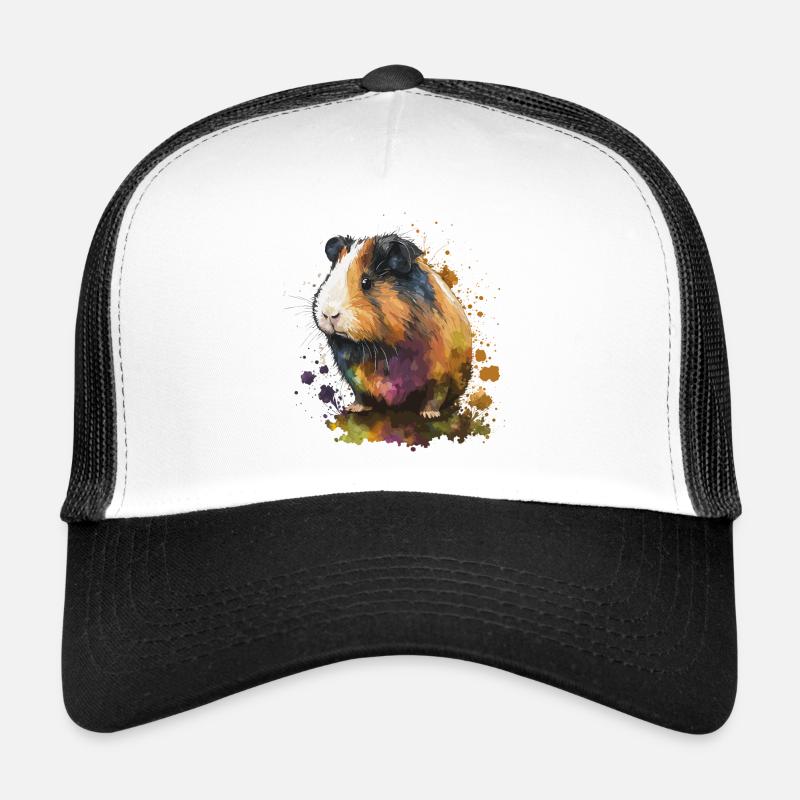 Hamster Illustration - Casquette trucker  - blanc/noir