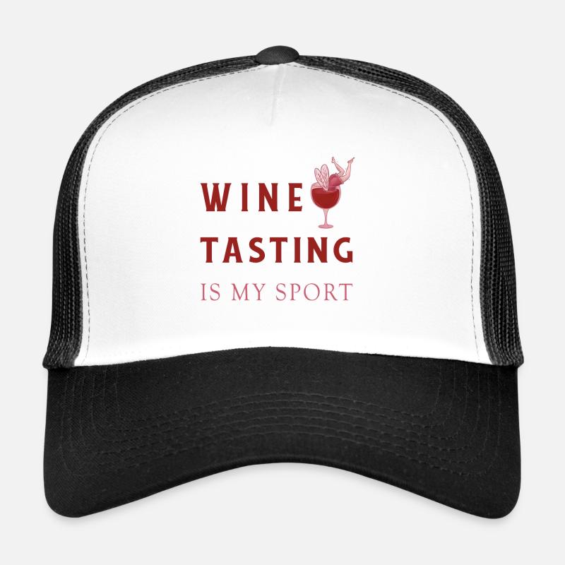 La dégustation de vin, c'est mon sport Casquette trucker 