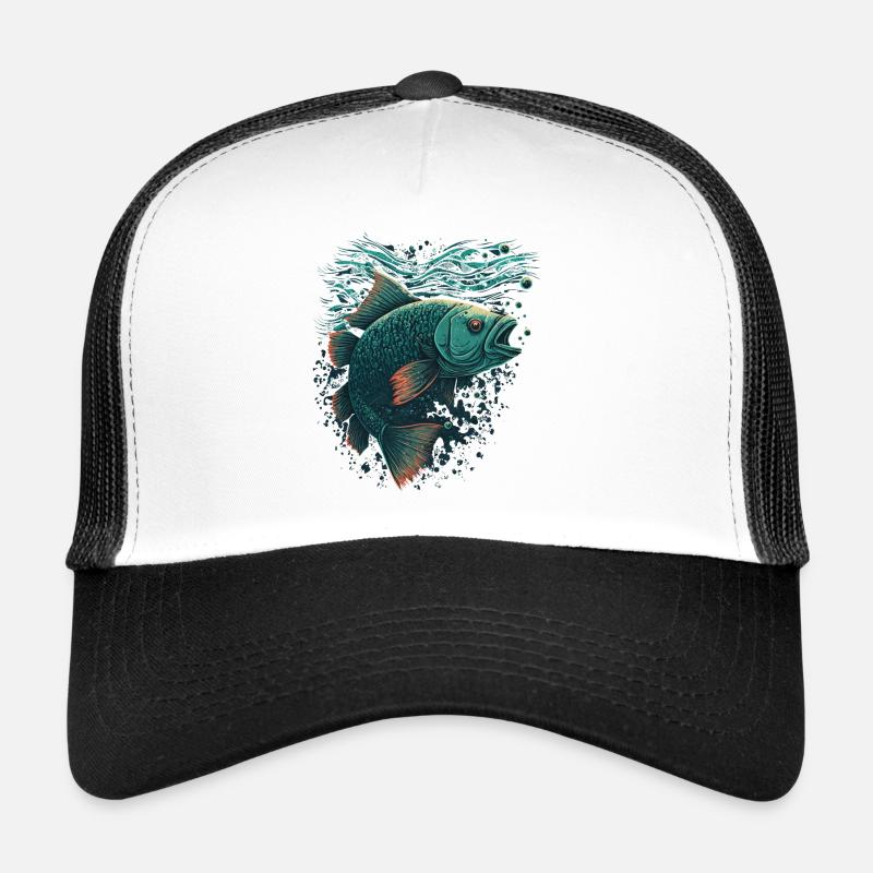 Poisson à la bouche ouverte Casquette trucker 