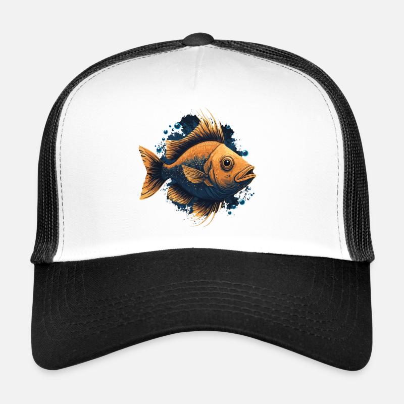 Brown Fish Trucker Cap