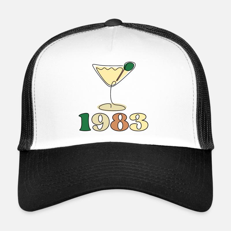 Geburtstag 1983 - Cocktail Glas - LINE ART BILDER Trucker Cap