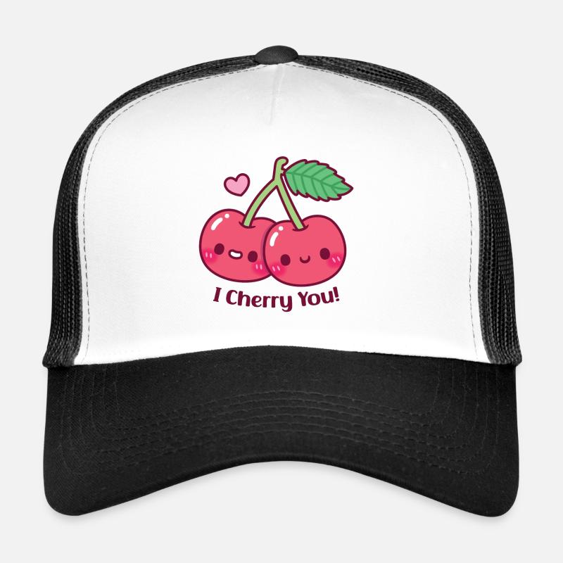 Cute Cherries I Cherry You Pun Trucker Cap