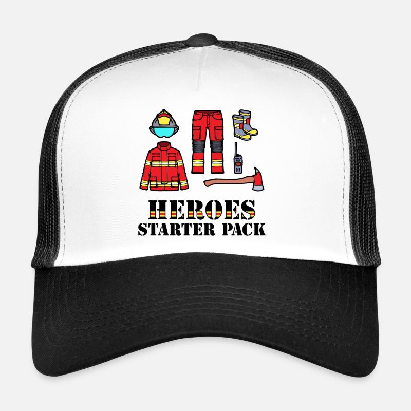 Casque de pompier Sauveteur Déclaration Brigade de pompiers Casquette trucker 