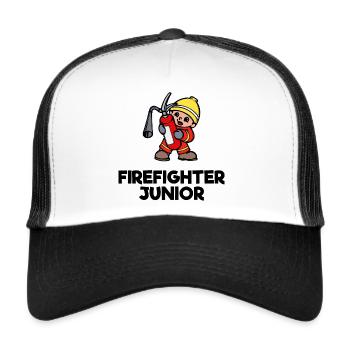 Freiwillige Feuerwehr Lebensretter Statement - Trucker Cap - Weiß/Schwarz - Vorne