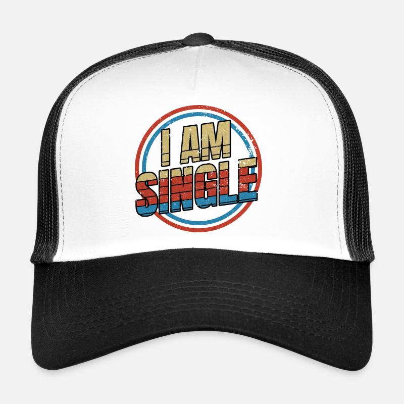 Ich bin ledig - Trucker Cap - Weiß/Schwarz