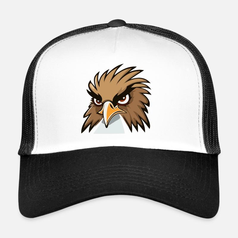 Illustration de bande dessinée Funny Eagle Head Casquette trucker 
