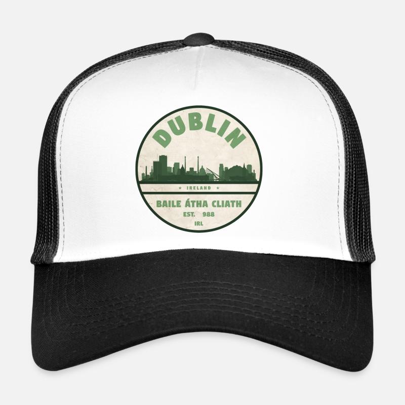 Dublin Ireland - Trucker Cap - white/black