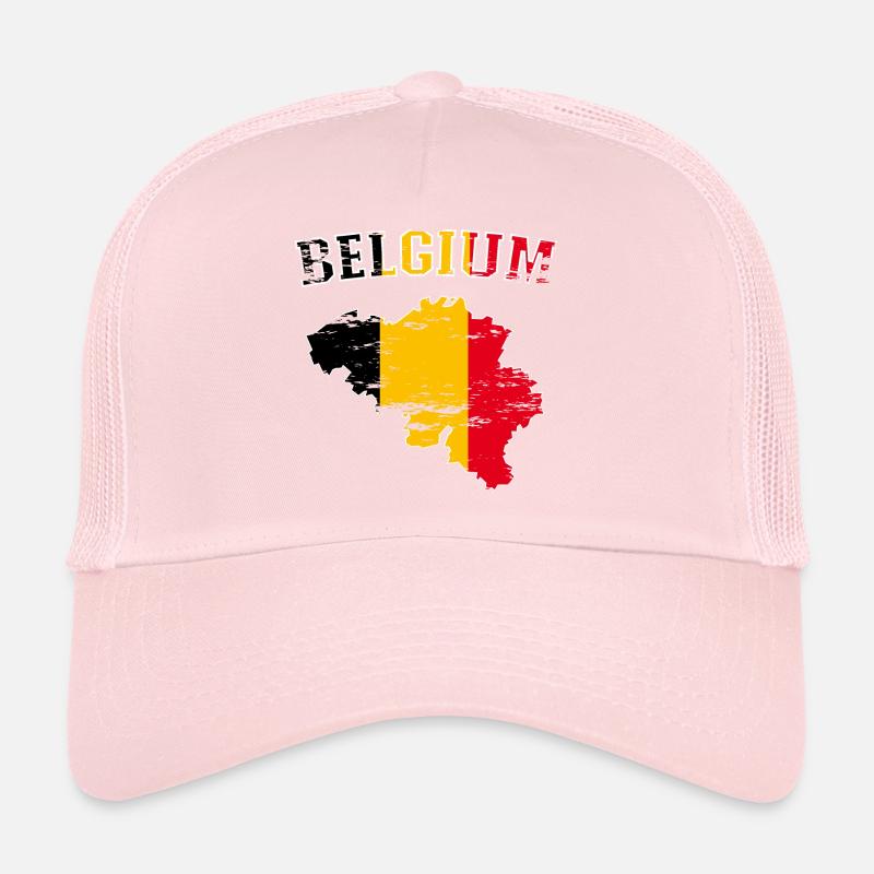 Carte murale de la Belgique Drapeau utilisé Casquette trucker 