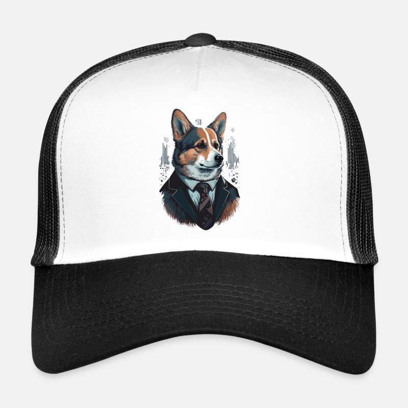 Illustration d’art de l’ancien Corgi Casquette trucker 