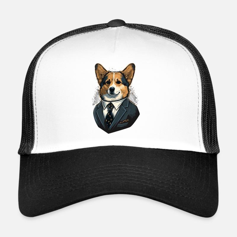 Neat Corgi en costume Casquette trucker 